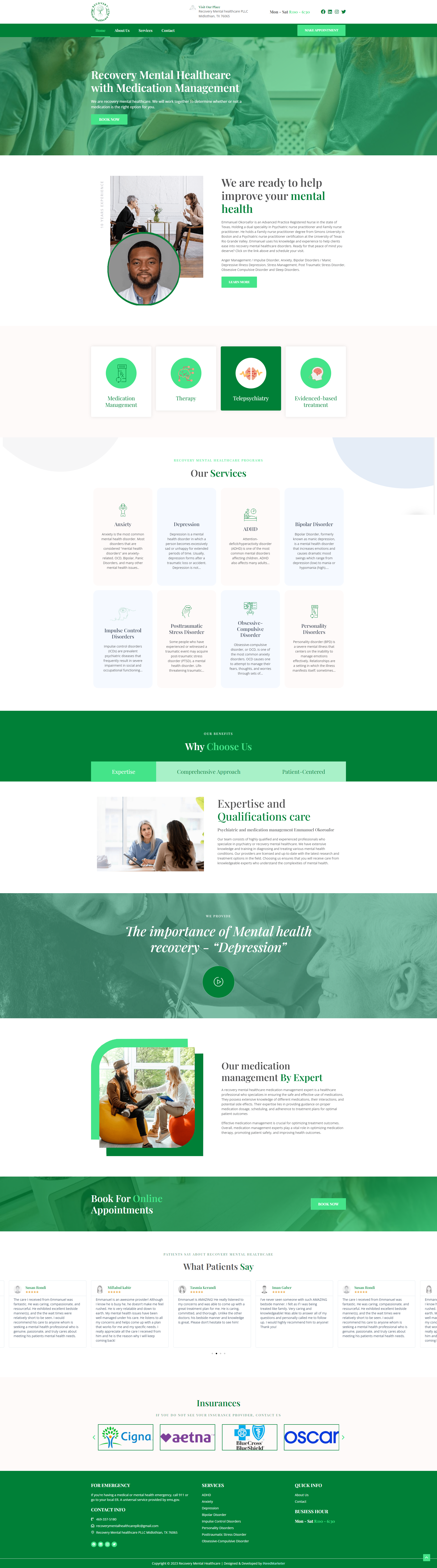 recoverymentalhealthcare - a mental health website designed by iNeedmarketer