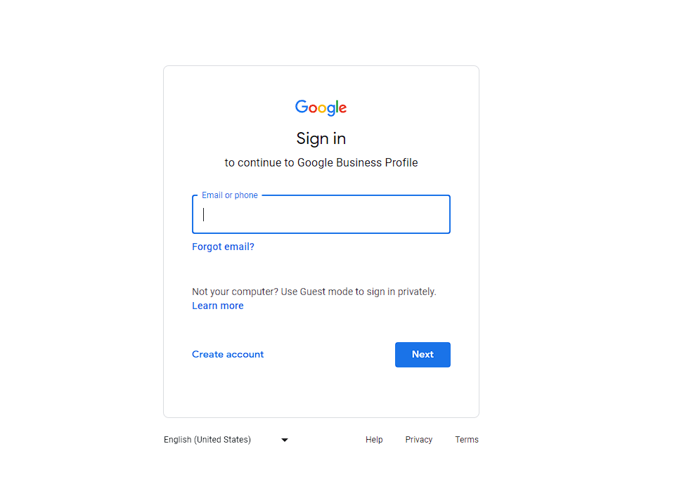 Sign in or Create a Google Account