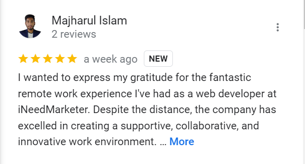 Mazharul islam google review